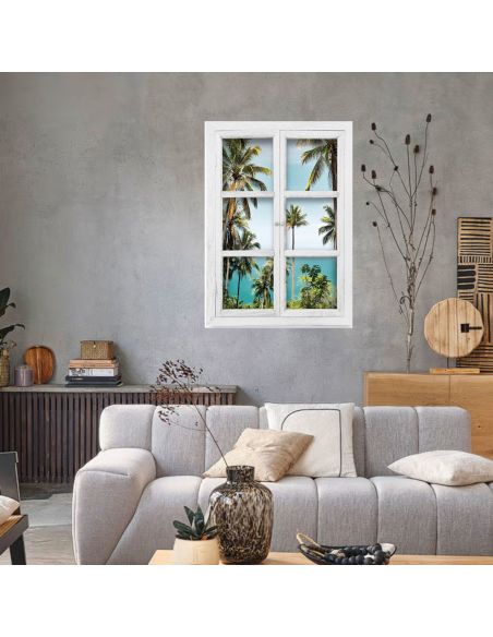 FENETRE TABLEAU PALMIERS/COCOTIERS