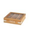 CAISSE 9 COMPRATIMENTS MDF-CRISTAL 24 X 24 X 7 CM