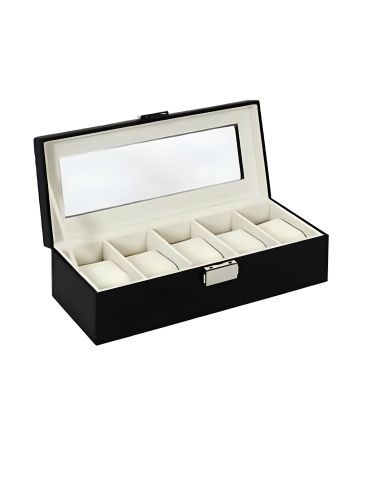 Boîte à Bijoux Pour 5 Montres - Dimensions : 29 x 12 x 8 cm