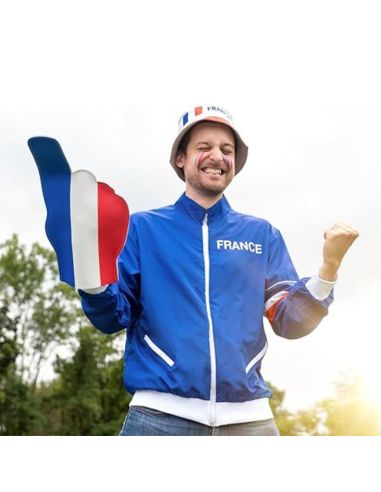Chapeau Bob Bleu , Blanc, Rouge France - Taille Unique Adulte