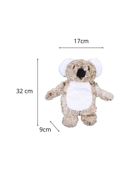 Bouillotte Peluche Koala Micro-Ondable - Dimensions : 17 x 9 x 32 cm