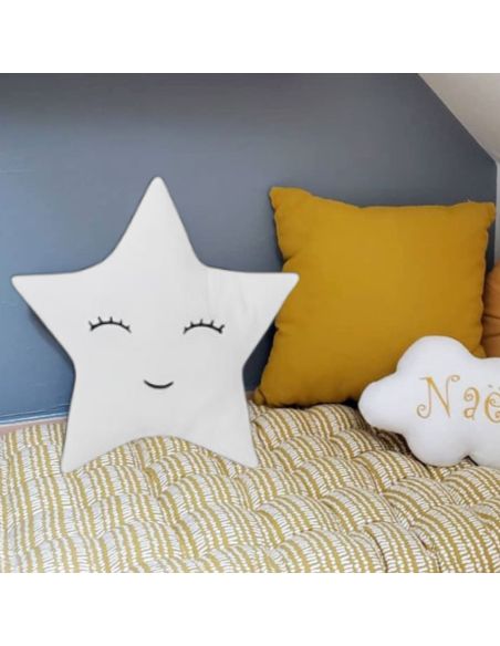 Coussins en Forme d'Etoile Pour Enfants - Dimensions : 37 x 37 cm - Disponible en 3 Couleurs