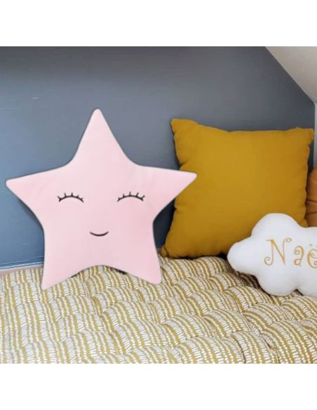 Coussins en Forme d'Etoile Pour Enfants - Dimensions : 37 x 37 cm - Disponible en 3 Couleurs