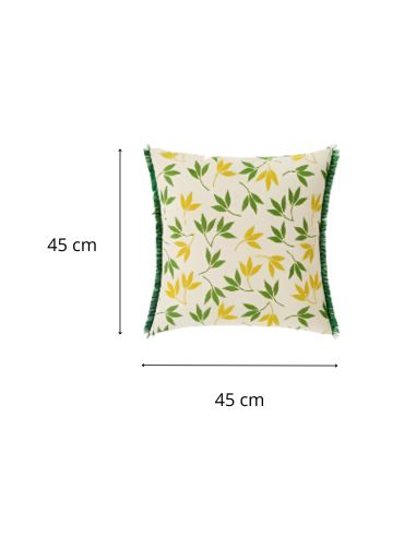 Lot de  2 Coussins Motif Végétal Déhoussable Style 2 - Dimensions : 45 x 45 cm