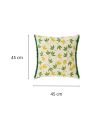 Lot de  2 Coussins Motif Végétal Déhoussable Style 2 - Dimensions : 45 x 45 cm