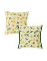 Lot de  2 Coussins Motif Végétal Déhoussable Style 2 - Dimensions : 45 x 45 cm