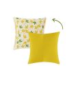 Lot de  2 Coussins Motif Végétal Déhoussable Style 2 - Dimensions : 45 x 45 cm