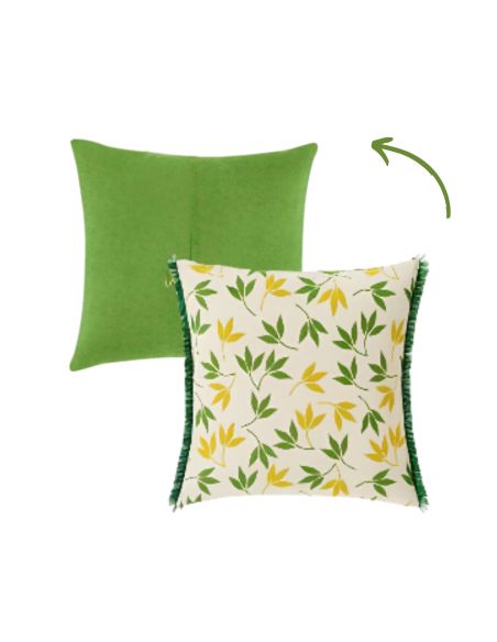 Lot de  2 Coussins Motif Végétal Déhoussable Style 2 - Dimensions : 45 x 45 cm