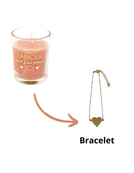 Bougie Bijou Parfumé - Dimensions : 5,5 x 6,5 cm - Disponible en 3 Parfums