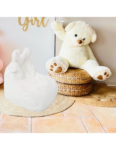 Fauteuil Enfant Imitation Fourrure "ted" 54cm Blanc - 40 x 50 x 54 cm