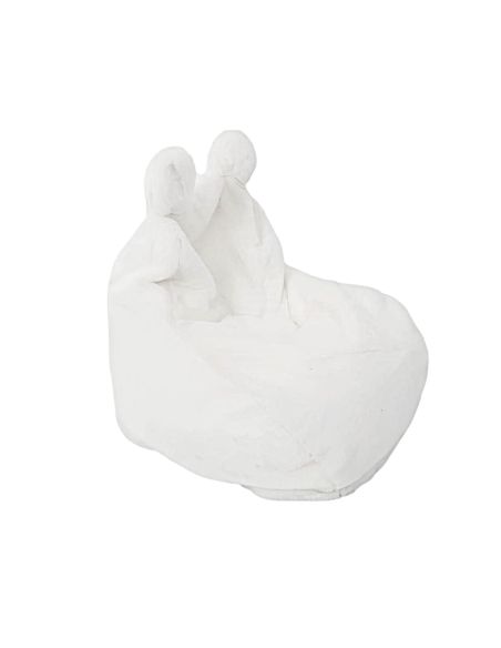 Fauteuil Enfant Imitation Fourrure "ted" 54cm Blanc - 40 x 50 x 54 cm