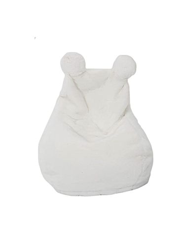 Fauteuil Enfant Imitation Fourrure "ted" 54cm Blanc - 40 x 50 x 54 cm