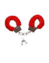 Menottes avec Fourrure Rouge Saint Valentin - Dimensions : 20 x 6 x 2 cm
