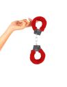 Menottes avec Fourrure Rouge Saint Valentin - Dimensions : 20 x 6 x 2 cm