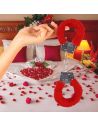 Menottes avec Fourrure Rouge Saint Valentin - Dimensions : 20 x 6 x 2 cm