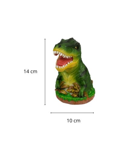 Tirelire Dinosaure en Céramique - Dimensions : 10 x 10 x 14 cm - Couleurs Disponibles : Marron ou Vert