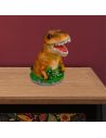 Tirelire Dinosaure en Céramique - Dimensions : 10 x 10 x 14 cm - Couleurs Disponibles : Marron ou Vert