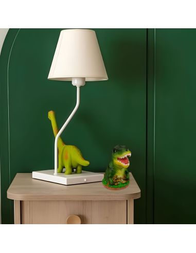 Tirelire Dinosaure en Céramique - Dimensions : 10 x 10 x 14 cm - Couleurs Disponibles : Marron ou Vert