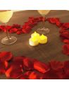 Lot de 100 Pétales de roses rouges en tissu