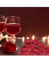 Lot de 100 Pétales de roses rouges en tissu