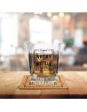 Coffret Prestige à  Whisky - Contiens : 2 Verres et 2 Dessous de Verre 
