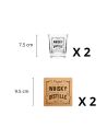 Coffret Prestige à  Whisky - Contiens : 2 Verres et 2 Dessous de Verre 