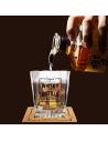 Coffret Prestige à  Whisky - Contiens : 2 Verres et 2 Dessous de Verre 