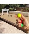 Lot de 3 Cochonnets Fluo Pétanque - Couleurs : Rouge, Jaune, Vert