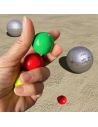 Lot de 3 Cochonnets Fluo Pétanque - Couleurs : Rouge, Jaune, Vert