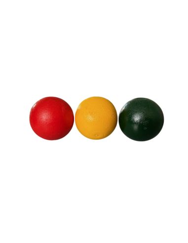Lot de 3 Cochonnets Pétanque - Couleurs : Rouge, Jaune, Noir
