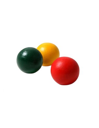 Lot de 3 Cochonnets Pétanque - Couleurs : Rouge, Jaune, Noir