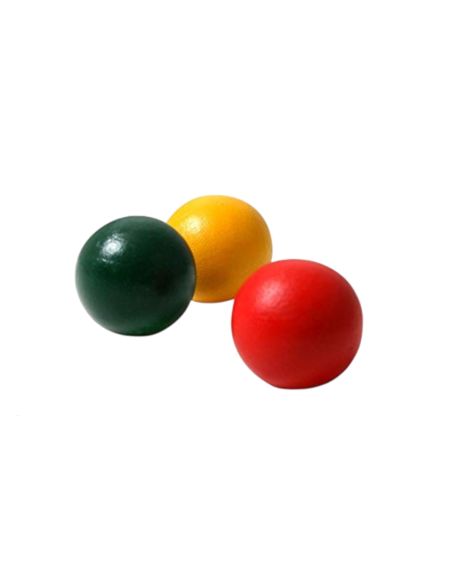 Lot de 3 Cochonnets Pétanque - Couleurs : Rouge, Jaune, Noir