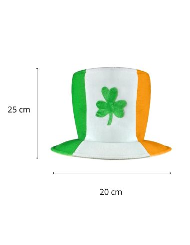 Chapeau Saint Patrick Irlandais - Dimensions : 31,5 x 23 x 22 cm