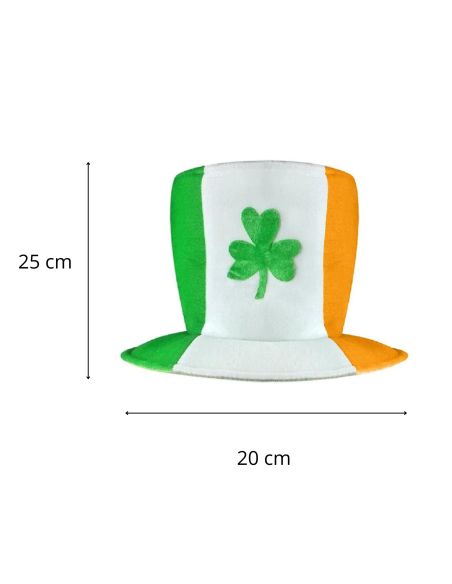 Chapeau Saint Patrick Irlandais - Dimensions : 31,5 x 23 x 22 cm