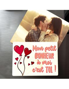 Magnet Saint Valentin "Mon Petit Bonheur à Moi C'est Toi" - Dimensions : 8 x 6 cm 2
