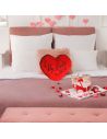 Coussin Coeur Rouge Brodé "Je t'aime" XL - Dimensions : 67 x 47 cm