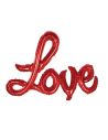 Ballon Aluminium "Love" Rouge Saint Valentin - Paille Incluse - Dimensions : 84 x 55 cm