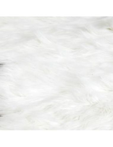 Tapis Imitation Fourrure "effet Peau de Bête " Blanc : L.158 x l. 120 x H.2 cm