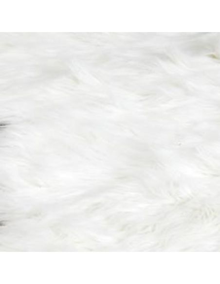 Tapis Imitation Fourrure "effet Peau de Bête " Blanc : L.158 x l. 120 x H.2 cm