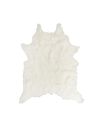 Tapis Imitation Fourrure "effet Peau de Bête " Blanc : L.158 x l. 120 x H.2 cm