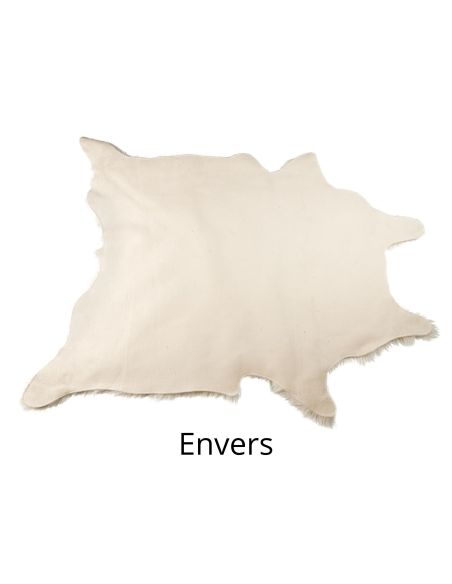 Tapis Imitation Fourrure "effet Peau de Bête " Blanc : L.158 x l. 120 x H.2 cm