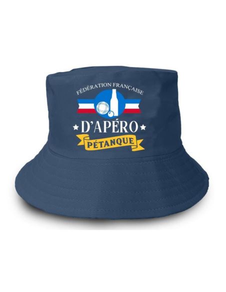 Chapeau Bob Pétanque " Fédération Française d'Apéro Pétanque" - Taille : Unique