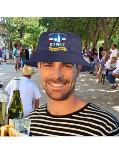 Chapeau Bob Pétanque " Fédération Française d'Apéro Pétanque" - Taille : Unique