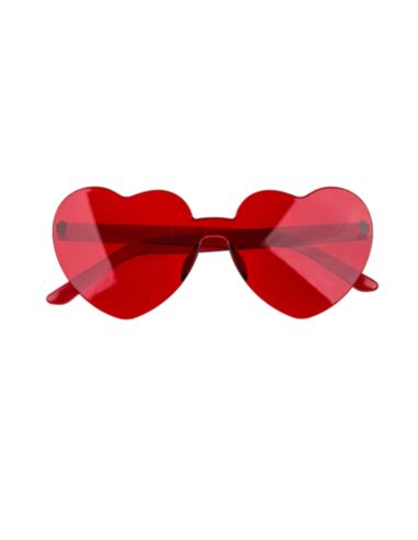 Lunettes en Forme de Coeur Saint Valentin - Couleurs Disponibles : Rose ou Rouge