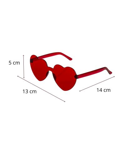 Lunettes en Forme de Coeur Saint Valentin - Couleurs Disponibles : Rose ou Rouge