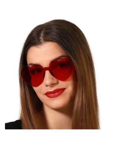 Lunettes en Forme de Coeur Saint Valentin - Couleurs Disponibles : Rose ou Rouge