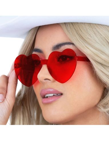 Lunettes en Forme de Coeur Saint Valentin - Couleurs Disponibles : Rose ou Rouge