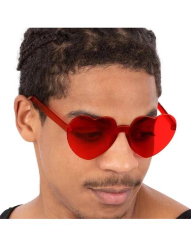 Lunettes en Forme de Coeur Saint Valentin - Couleurs Disponibles : Rose ou Rouge