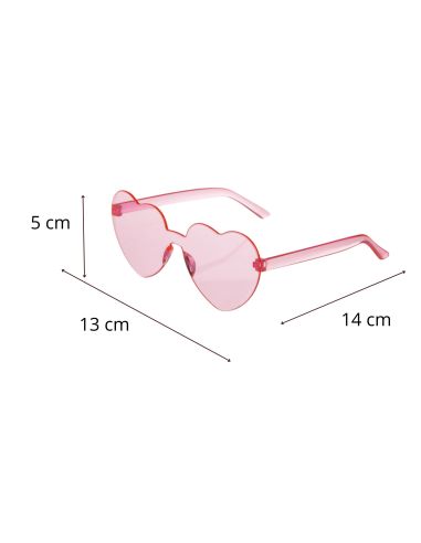 Lunettes en Forme de Coeur Saint Valentin - Couleurs Disponibles : Rose ou Rouge