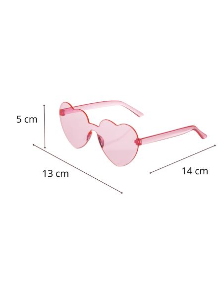 Lunettes en Forme de Coeur Saint Valentin - Couleurs Disponibles : Rose ou Rouge